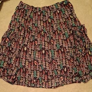 dELiA*s Multicolor Floral A-Line Skirt